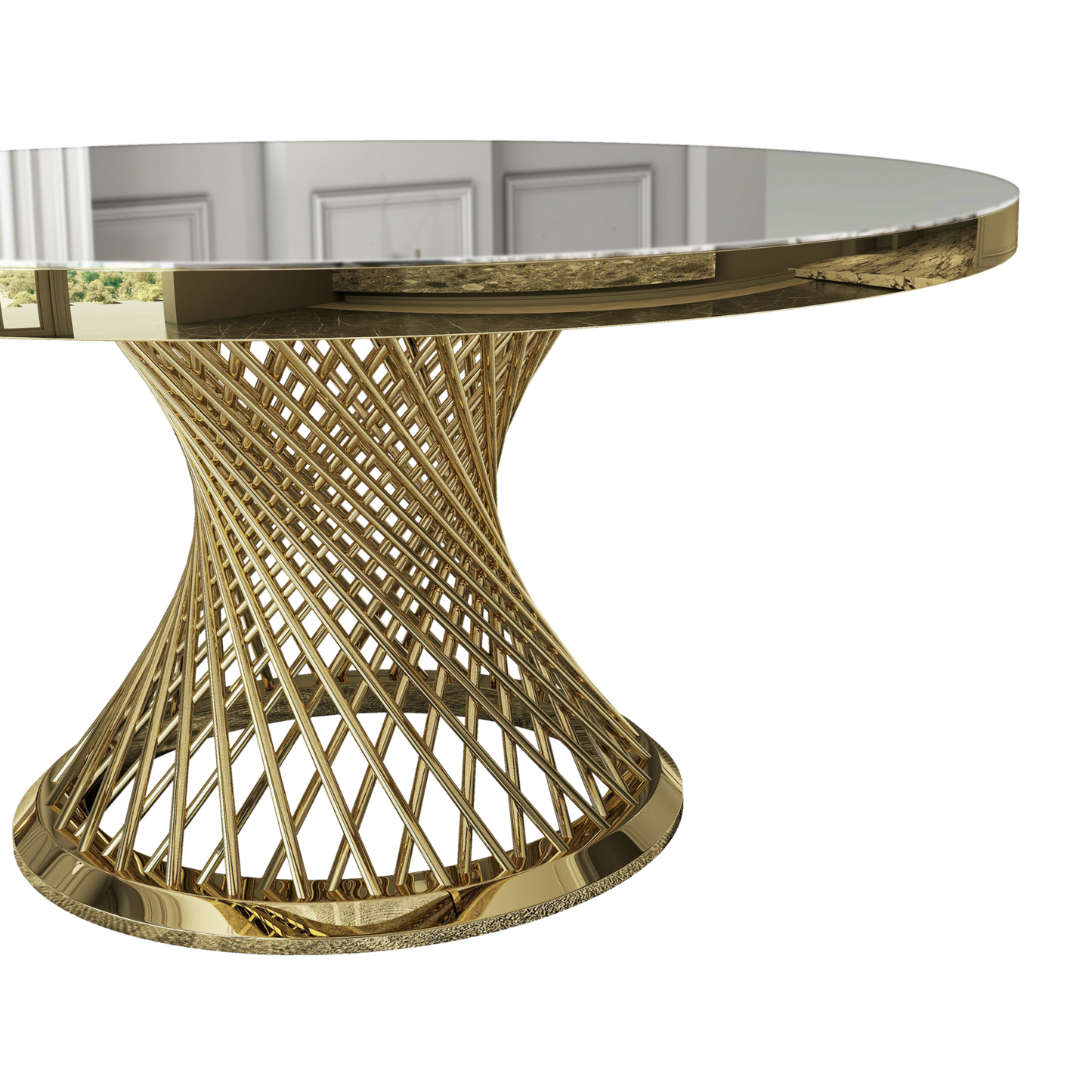 Arany luxus kerek bankettasztal – 180 cm