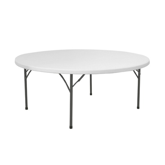 150 cm-es kerek összecsukható bankettasztal – 6–8 személyes