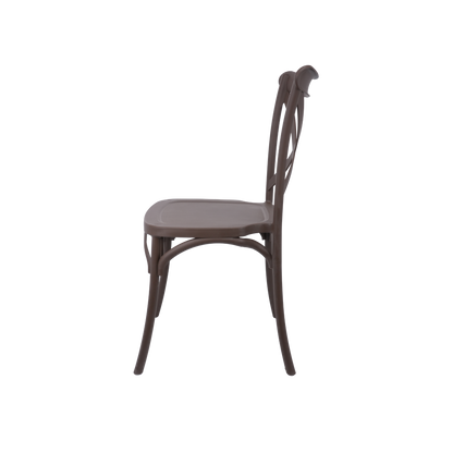 Elmwood rakásolható polipropilén Crossback kávézószék – cappuccino