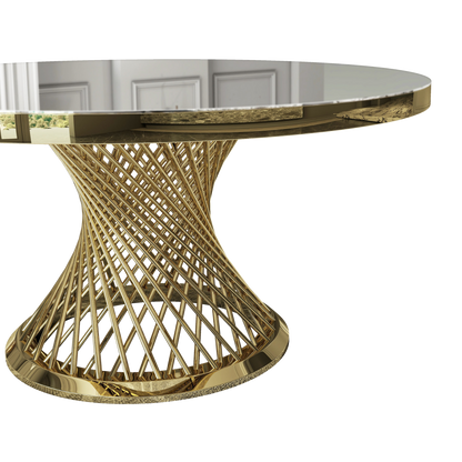 Arany luxus kerek bankettasztal – 180 cm